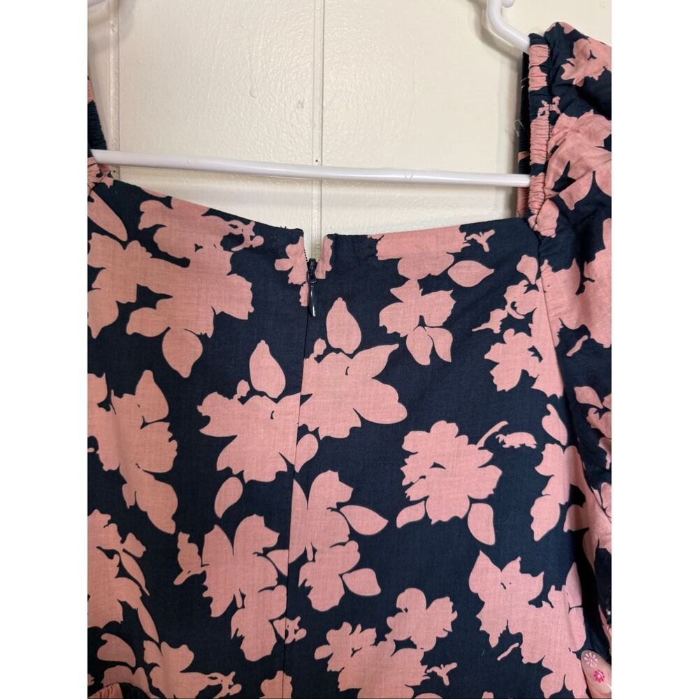 The Nines by HATCH floral smocked puff sleeve maternity dress small - Picture 5 of 7